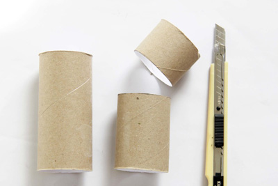 làm hộp bút từ lõi giấy vệ sinh